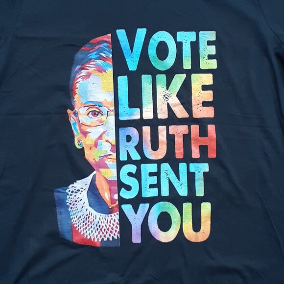 Vote Like Ruth Sent You - New Women's 1X Black T-Shirt - Picture 2 of 4